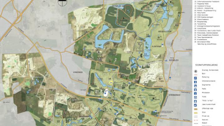 Kort over Hedeland